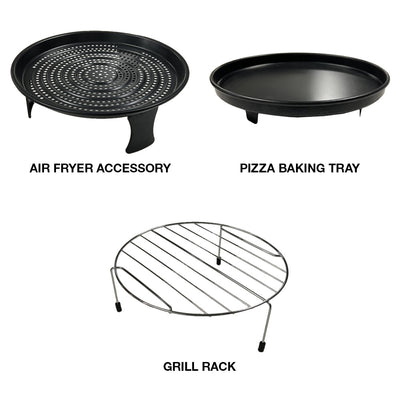 Whirlpool 29L Freestanding AirFry Microwave Oven in Black with Silver Handle (MWP298BAUS-SH)