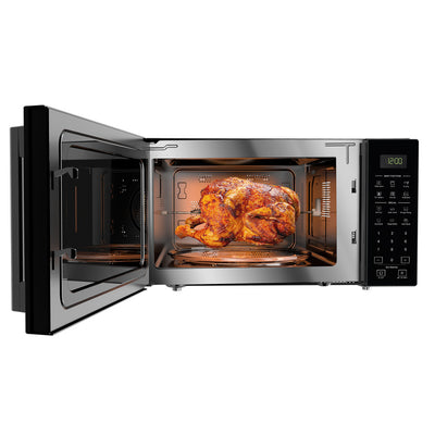 Whirlpool 29L Freestanding AirFry Microwave Oven in Black with Silver Handle (MWP298BAUS-SH)