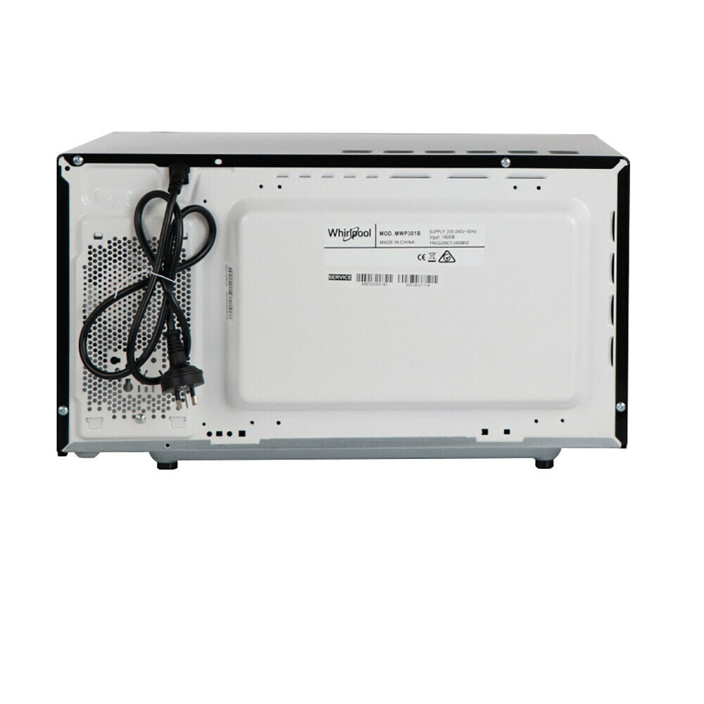 Whirlpool 30L 900W Solo Microwave In Black (MWP301B)