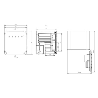 Husky 41L Retro Style Mini Bar Fridge in White (HUSD-RETRO41-WHT-AU.1)