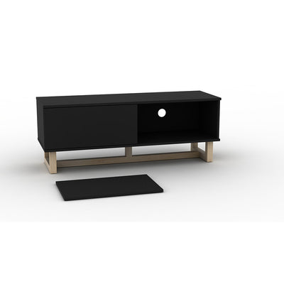 AVS 1200mm Raze Modular TV Stand in Gloss Black With Oak Legs (RZ1200BO)