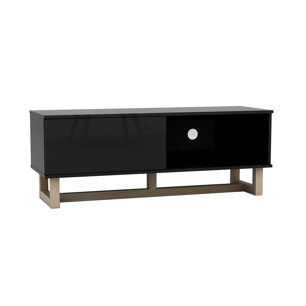 AVS 1200mm Raze Modular TV Stand in Gloss Black With Oak Legs (RZ1200BO)