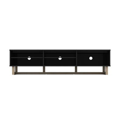 AVS 1800mm Raze Modular TV Stand in Gloss Black With Oak Legs (RZ1800BO)