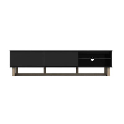 AVS 1800mm Raze Modular TV Stand in Gloss Black With Oak Legs (RZ1800BO)