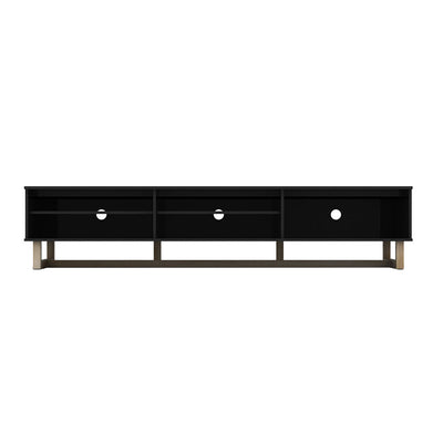 AVS 2100mm Raze Modular TV Stand in Gloss Black With Oak Legs (RZ2100BO)
