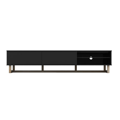 AVS 2100mm Raze Modular TV Stand in Gloss Black With Oak Legs (RZ2100BO)
