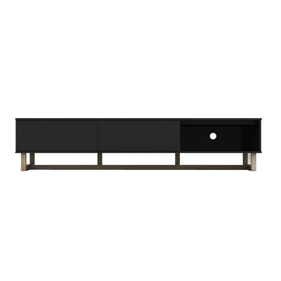AVS 2100mm Raze Modular TV Stand in Gloss Black With Oak Legs (RZ2100BO)