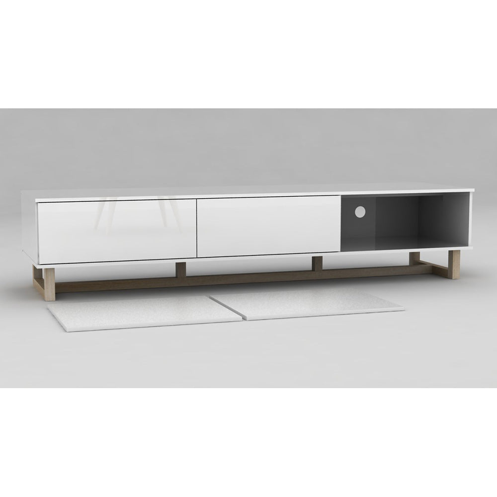 AVS 2100mm Raze Modular TV Stand in Gloss White (RZ2100WO)