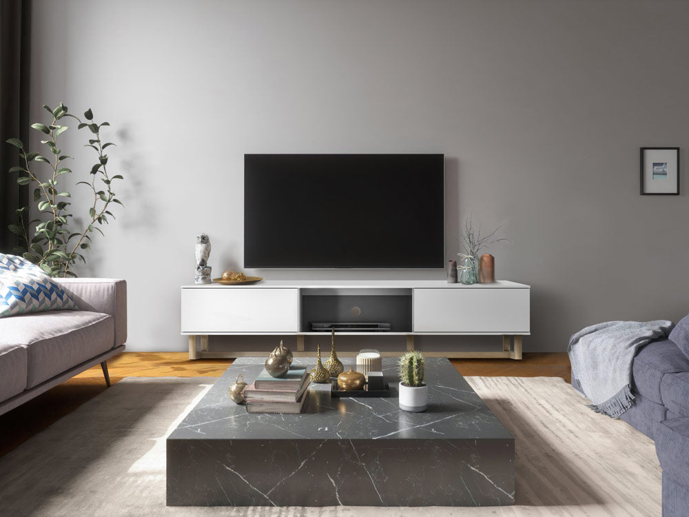 AVS 2100mm Raze Modular TV Stand in Gloss White (RZ2100WO)