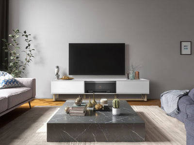AVS 2100mm Raze Modular TV Stand in Gloss White (RZ2100WO)
