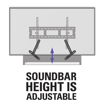 Sanus Universal Integrated Adjustable Soundbar TV Mount (SA405-B2)