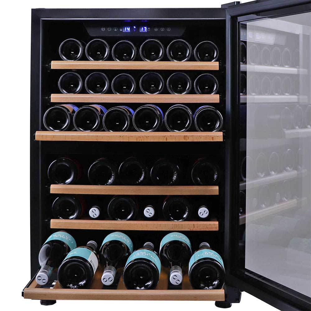 Smart 154L Dual Zone Under Counter Wine Fridge in Black (SMAWC54DN)