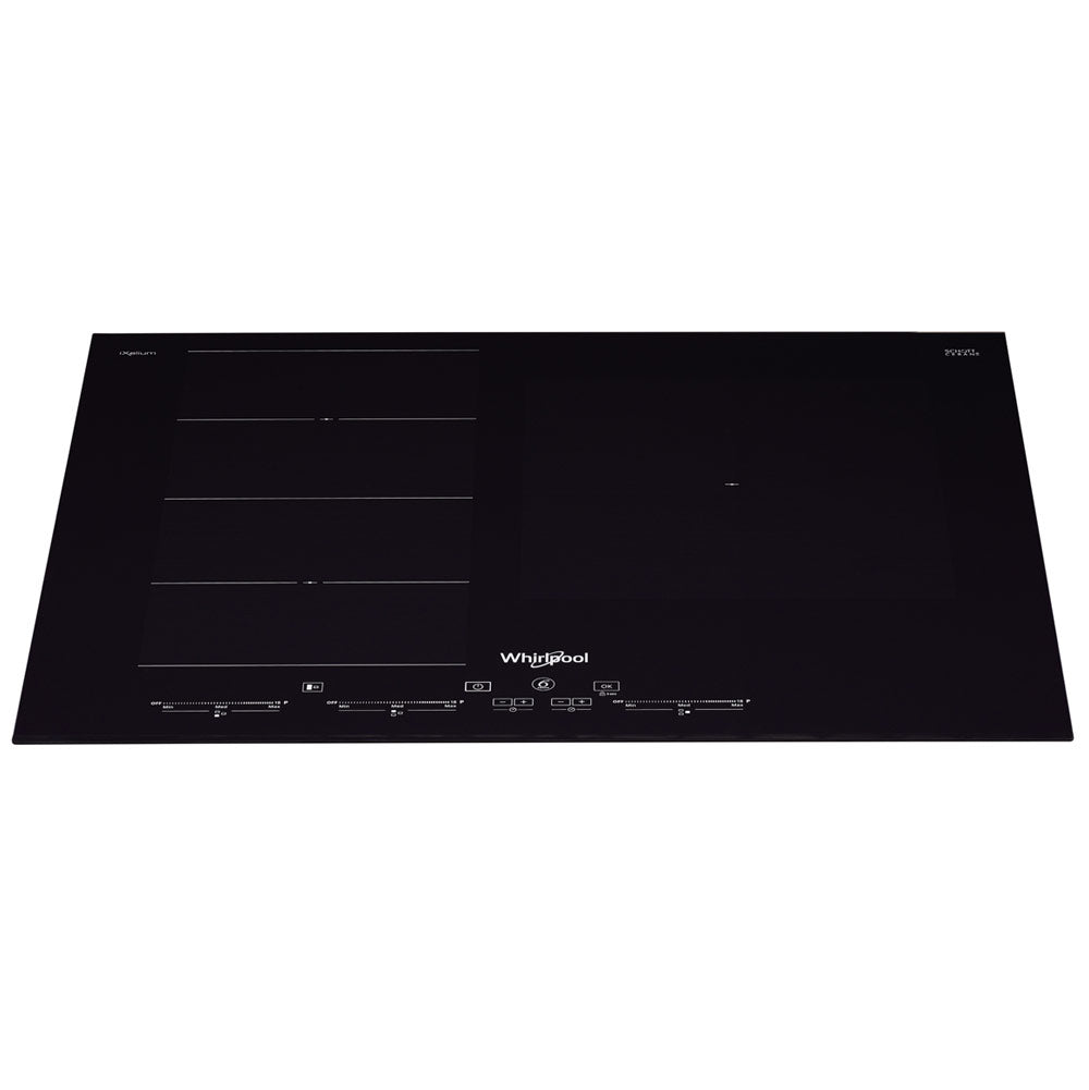 Whirlpool 65cm 3 Zone iXelium Black Glass Induction Cooktop Hob (SMC653FBTIXL)