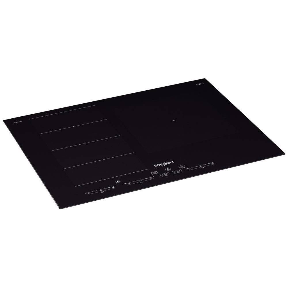 Whirlpool 65cm 3 Zone iXelium Black Glass Induction Cooktop Hob (SMC653FBTIXL)