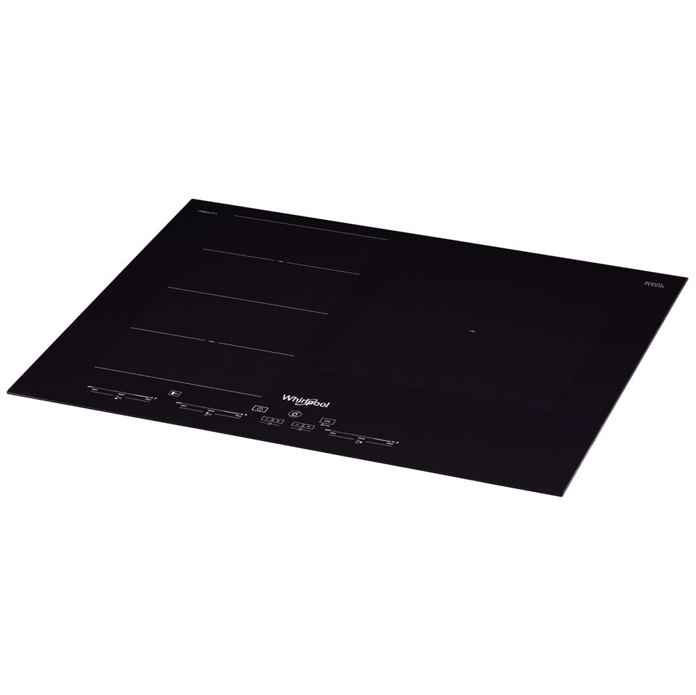 Whirlpool 65cm 3 Zone iXelium Black Glass Induction Cooktop Hob (SMC653FBTIXL)