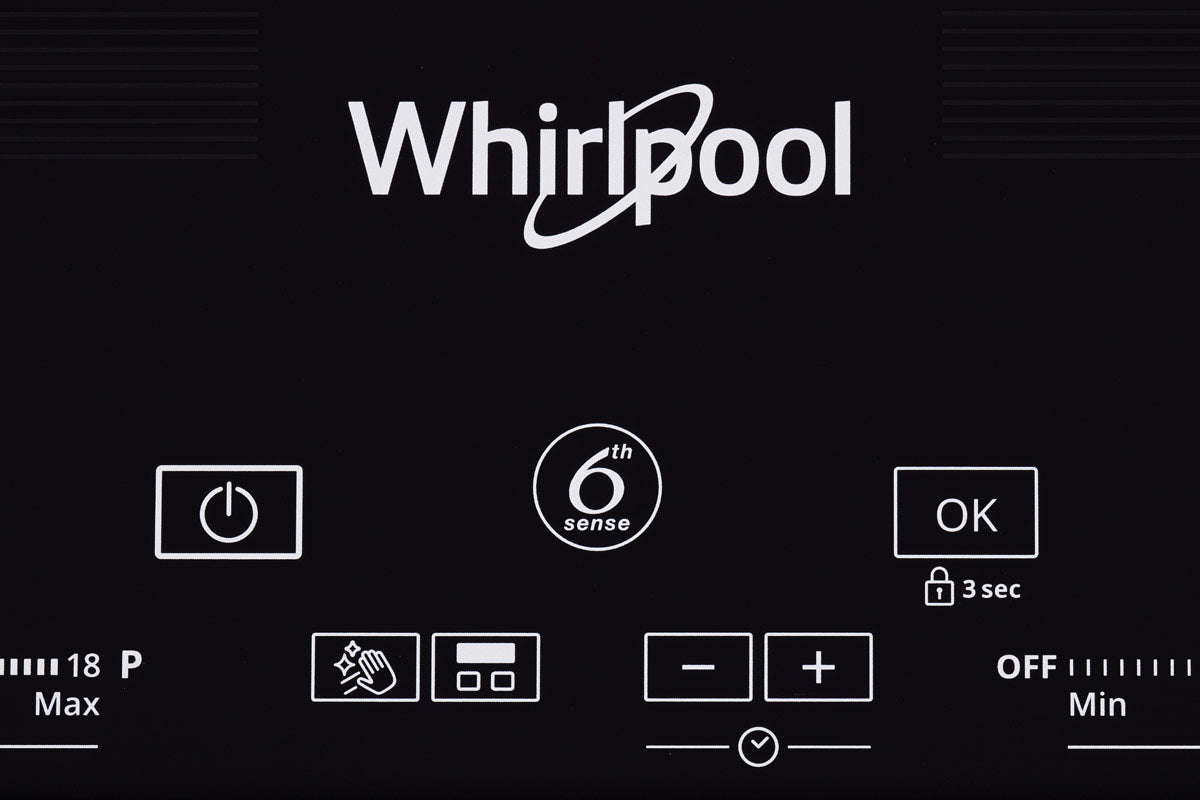 Whirlpool 65cm 3 Zone iXelium Black Glass Induction Cooktop Hob (SMC653FBTIXL)
