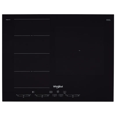 Whirlpool 65cm 3 Zone iXelium Black Glass Induction Cooktop Hob (SMC653FBTIXL)