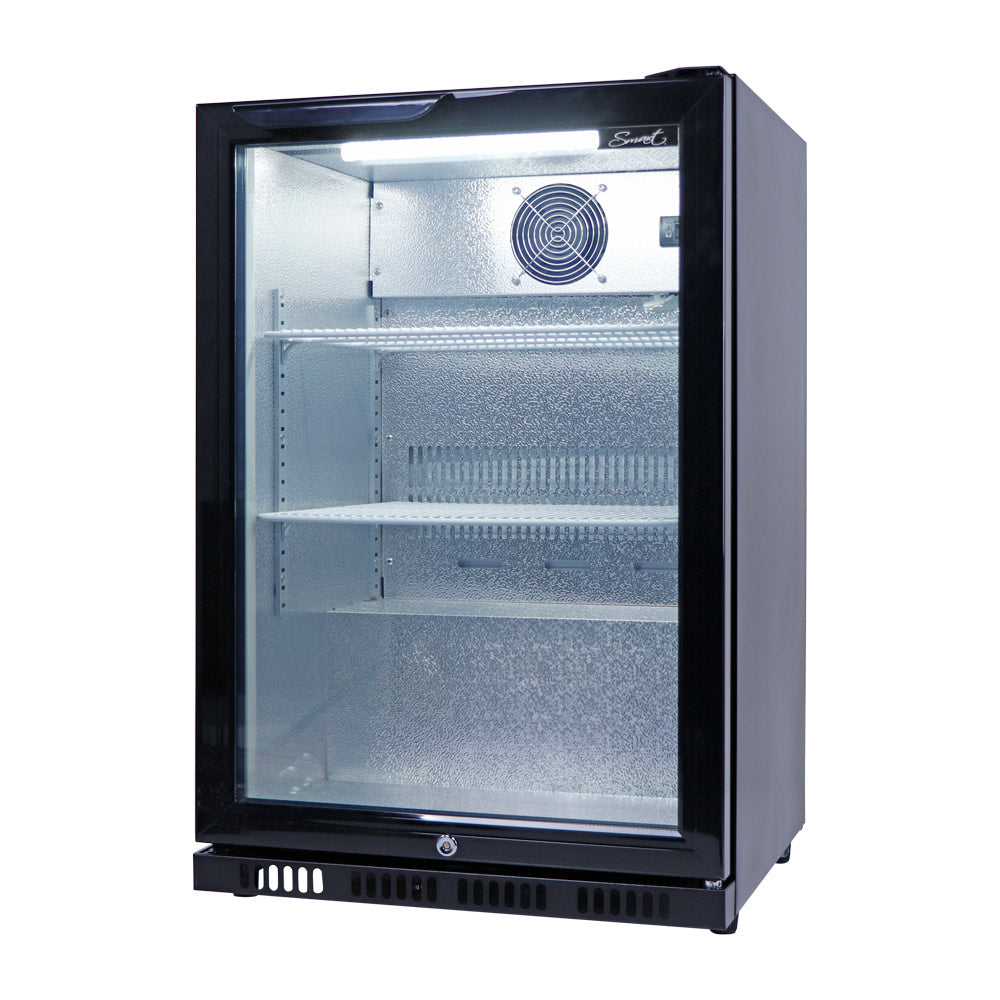 Smart 118L Drinks Chiller With Single Glass Door in Black (SMH1840BLK)