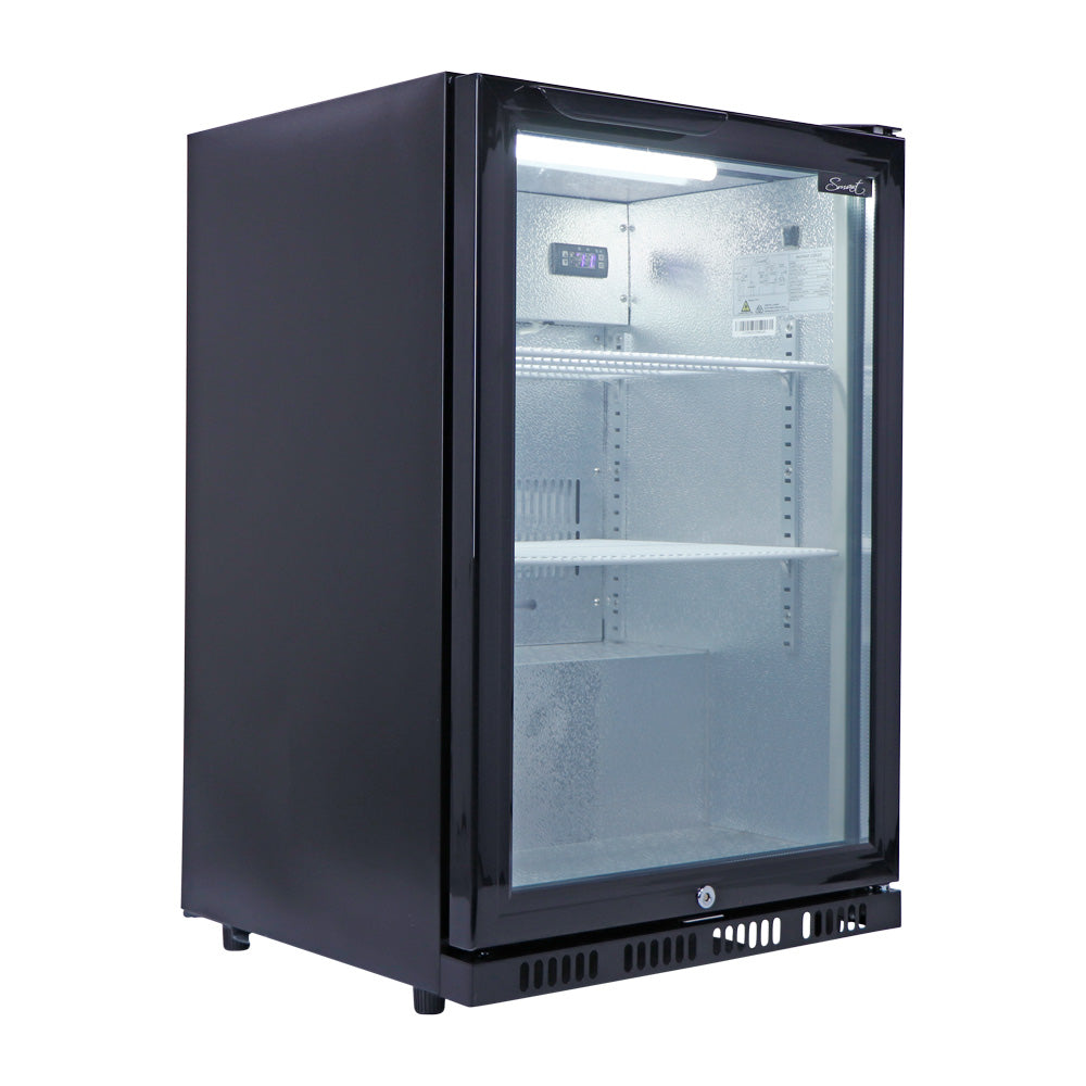 Smart 118L Drinks Chiller With Single Glass Door in Black (SMH1840BLK)