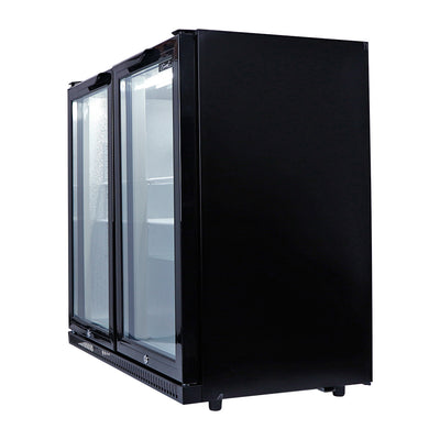 Smart 190L Drinks Chiller With Double Glass Doors in Black (SMH2840BLK)