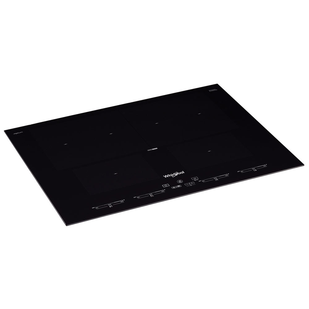 Whirlpool 65cm 4 Zone Flexi-Max Black Glass Induction Cooktop Hob (SMO654OFBTIXL)