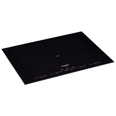Whirlpool 65cm 4 Zone Flexi-Max Black Glass Induction Cooktop Hob (SMO654OFBTIXL)