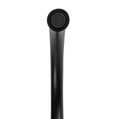 Tisira Matte Black Rounded Gooseneck Kitchen Mixer Tap (TMFGBK)