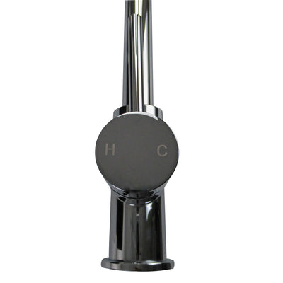 Tisira Chrome Coated Pull-Out Retractable Gooseneck Kitchen Mixer Tap (TMFP)