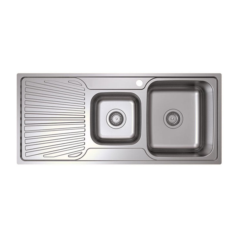 Tisira 108cm 1.5 Bowl Stainless Steel Kitchen Sink With Left Hand Drainer (TSLE1081L)