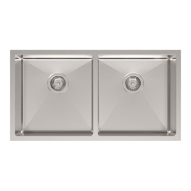 Tisira 80cm Double Bowl Stainless Steel Kitchen/Laundry Sink (TSSR807)