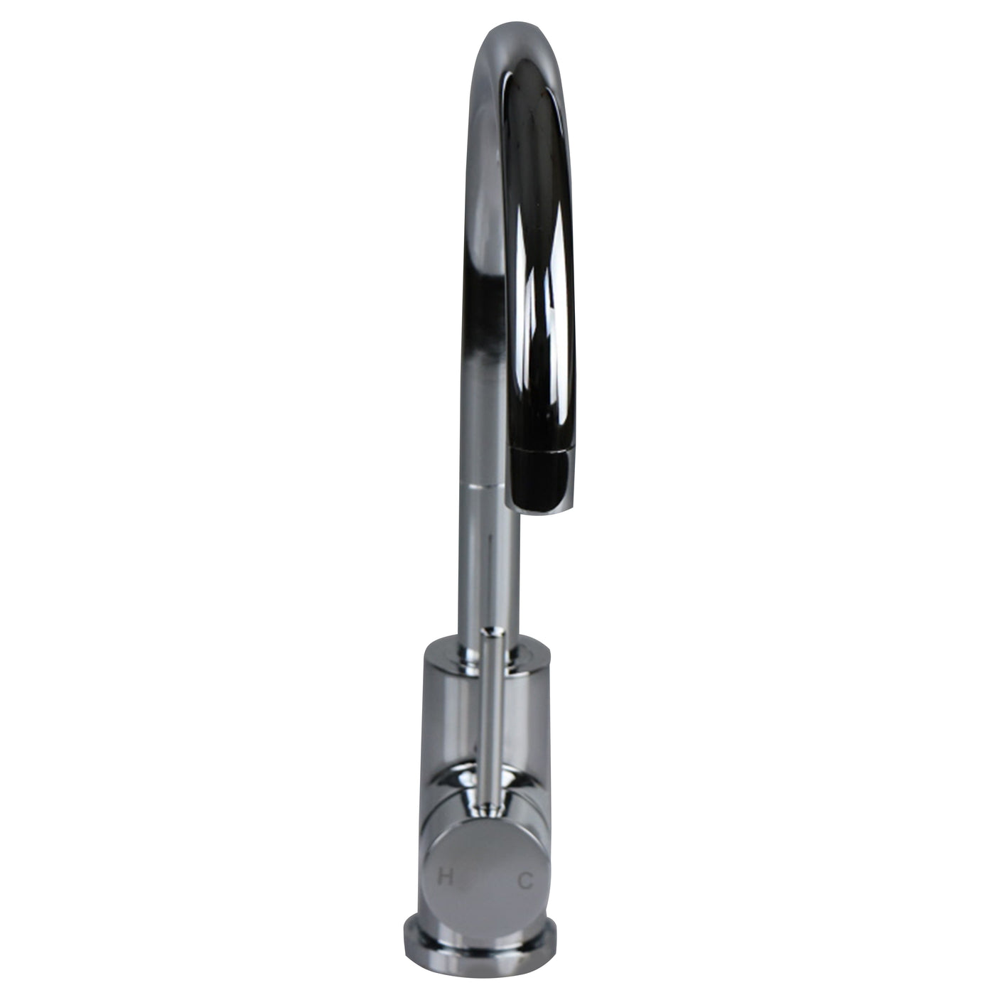 Tisira Chrome Coated Round Gooseneck Kitchen Mixer Tap (TMFGCH)