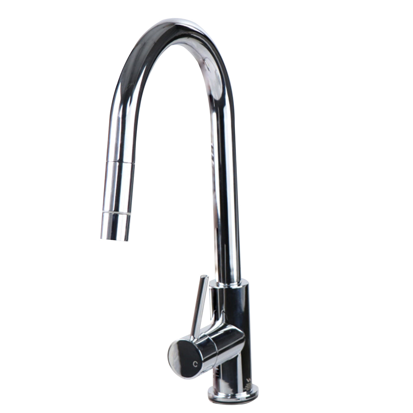 Tisira Chrome Coated Pull-Out Retractable Gooseneck Kitchen Mixer Tap (TMFP)