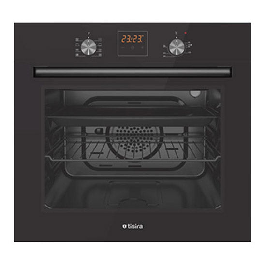 Tisira 60cm 66L 8-Cooking Function Built-In Oven in Black (TOC648BE)