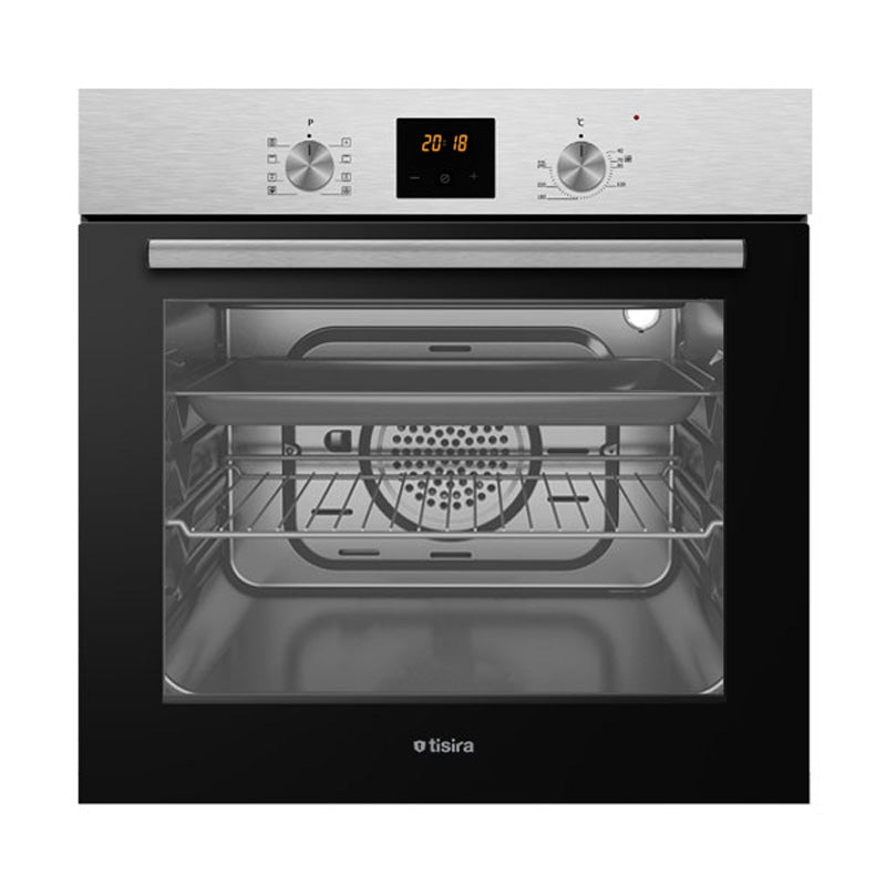 Tisira 60cm 66L 8-Cooking Function Built-In Oven in Stainless Steel (TOC648E)