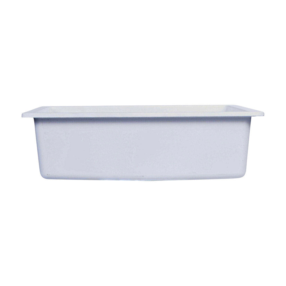 Tisira 61cm Single Bowl White Granite Kitchen/Laundry Sink (TSG610WH)