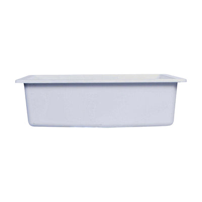 Tisira 61cm Single Bowl White Granite Kitchen/Laundry Sink (TSG610WH)