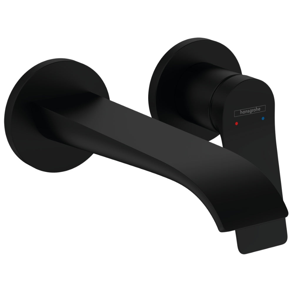 Hansgrohe Vivenis Wall-Mounted Bathroom Basin Mixer Tap in Matt Black (75050670) - PRE-ORDER