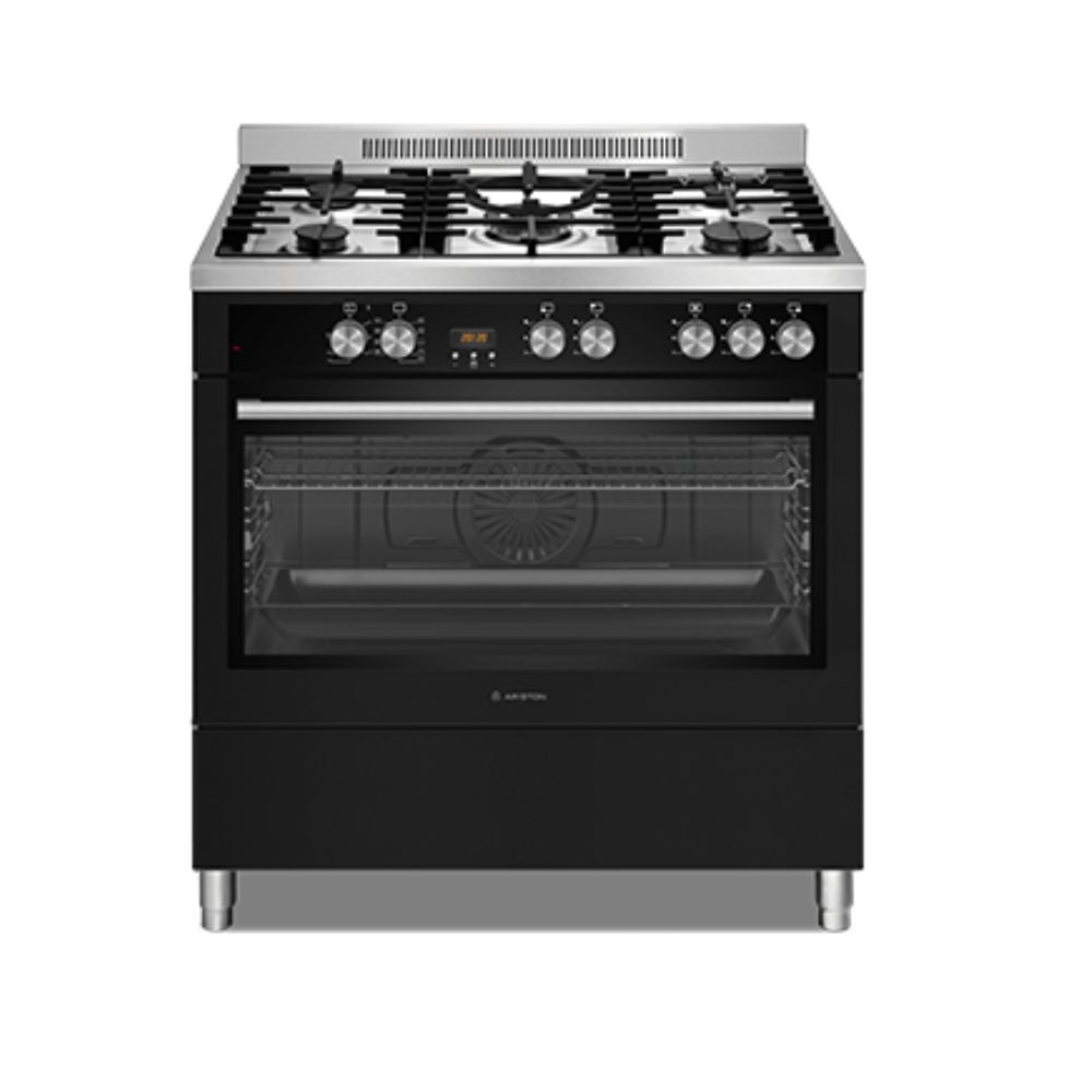 Ariston 90cm 110L Upright Cooker With Gas Cooktop in Dark S/Steel (CP90510MFIBAUS)