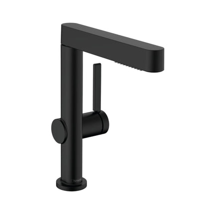 Hansgrohe Finoris 230 Single Lever Basin Mixer With Pull-Out Spray in Matt Black (76063673) - PRE-ORDER