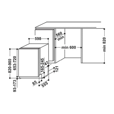 Whirlpool 60cm 14 Place Setting Fully-Integrated Dishwasher (WIE2C19AUS)