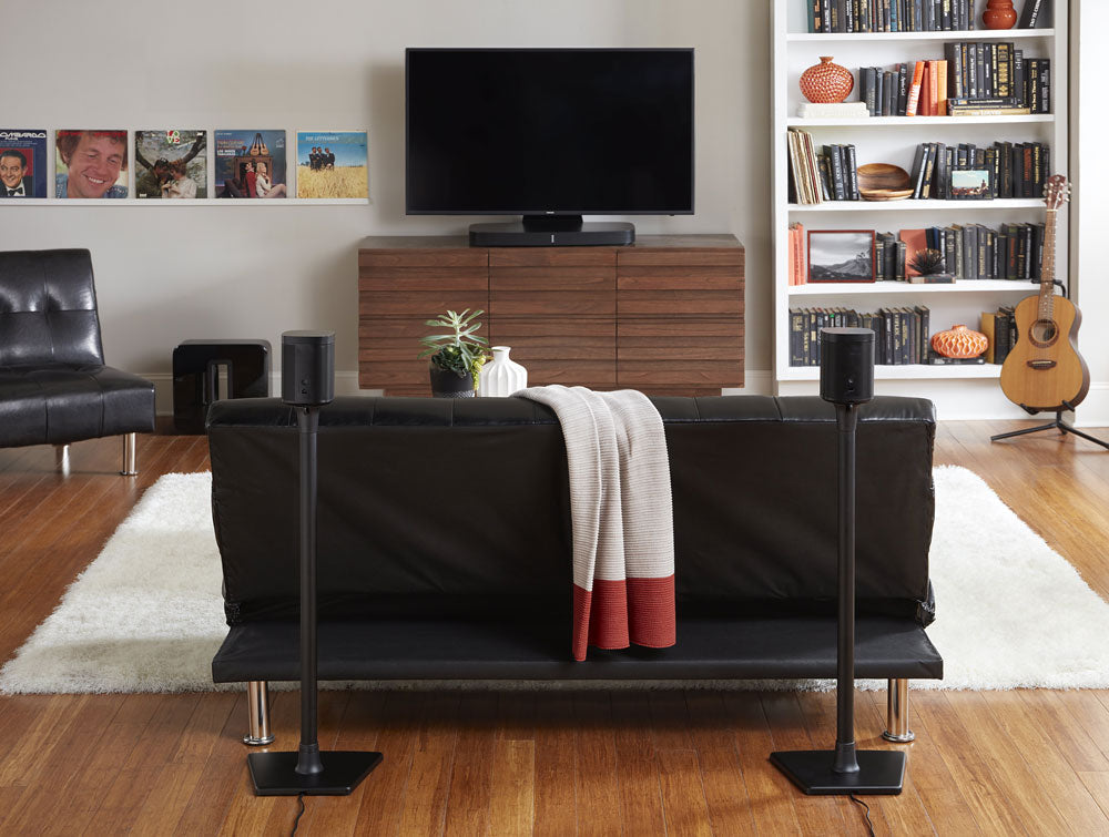 Sanus Speaker Stand For Sonos One, SL, Play:1 & Play:3 in Black (WSS21-B2)