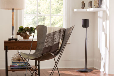 Sanus Adjustable Height Speaker Stand For Sonos One, SL, Play:1 & Play:3 in Black (WSSA1-B2)