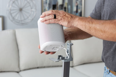 Sanus Adjustable Height Speaker Stand For Sonos One, SL, Play:1 & Play:3 in White (WSSA1-W2)