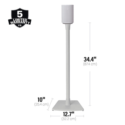 Sanus Fixed-Height Speaker Stand for Sonos Era 100 Speaker in White (WSSE11-W2)