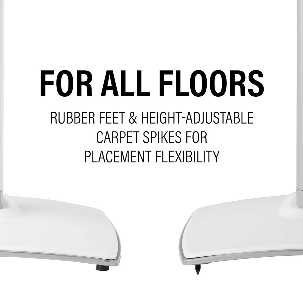 Sanus Height-Adjustable Speaker Stand for Sonos Era 100 Speaker in White (WSSE1A1-W2)