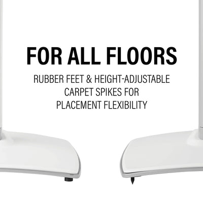 Sanus Height-Adjustable Speaker Stand for Sonos Era 100 Speaker in White (WSSE1A1-W2)