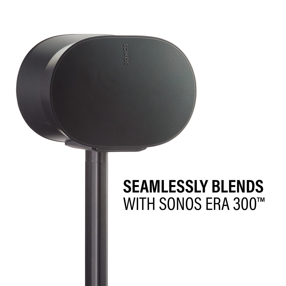 Sanus Fixed-Height Speaker Stand for Sonos Era 300 Speaker in Black (WSSE31-B2)