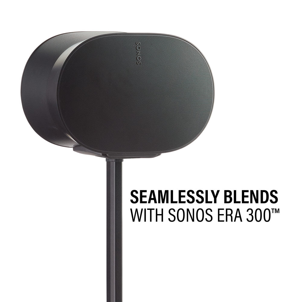 Sanus Height-Adjustable Speaker Stand for Sonos Era 300 Speaker in Black (WSSE3A1-B2)