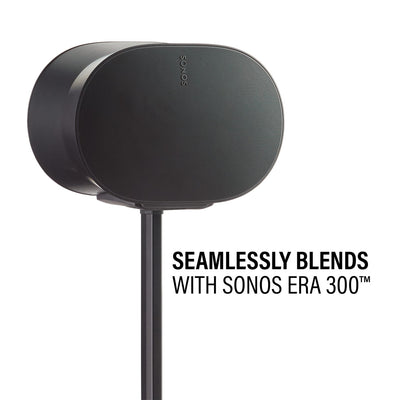 Sanus Height-Adjustable Speaker Stand for Sonos Era 300 Speaker in Black (WSSE3A1-B2)