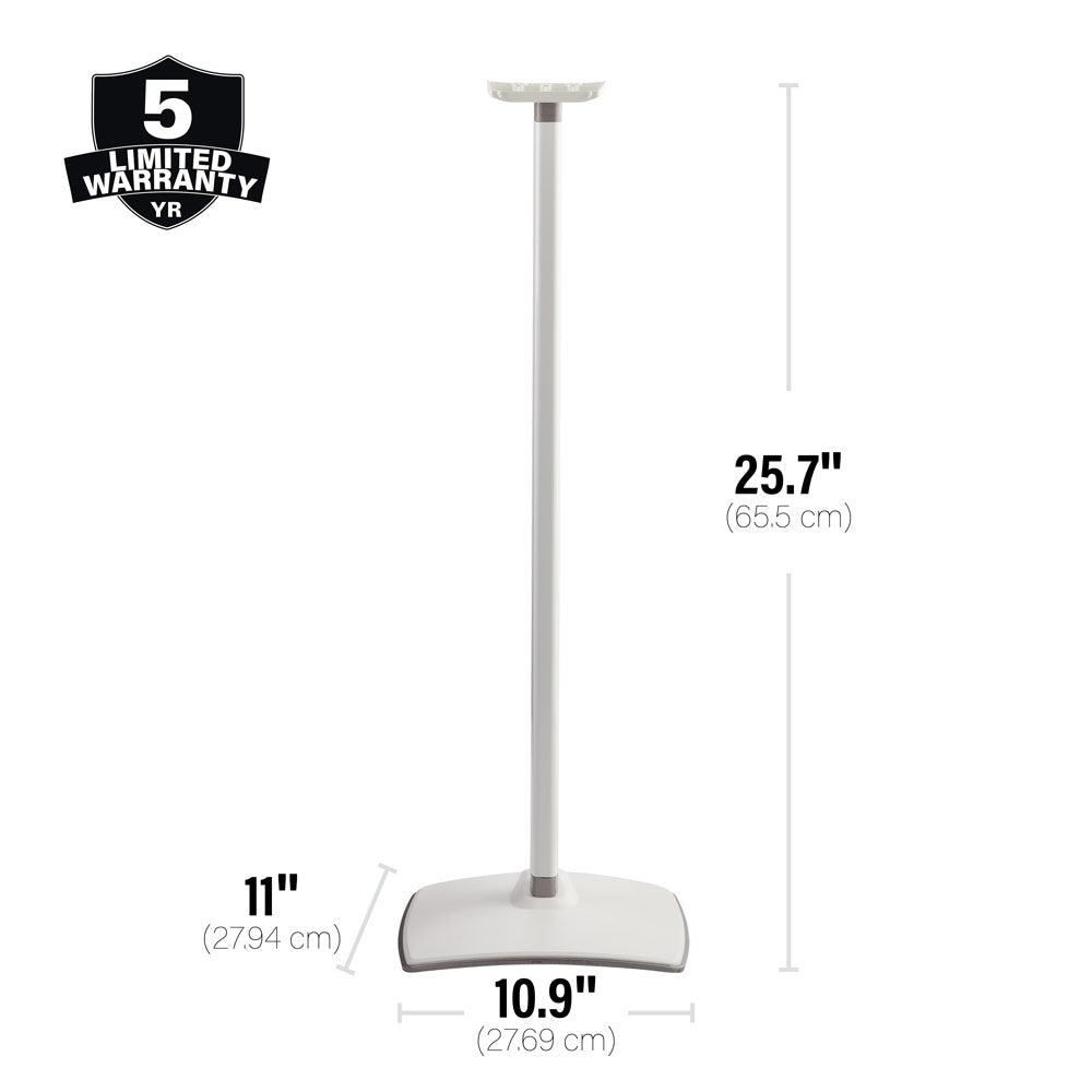 Sanus Height-Adjustable Speaker Stand for Sonos Era 300 Speaker in White (WSSE3A1-W2)